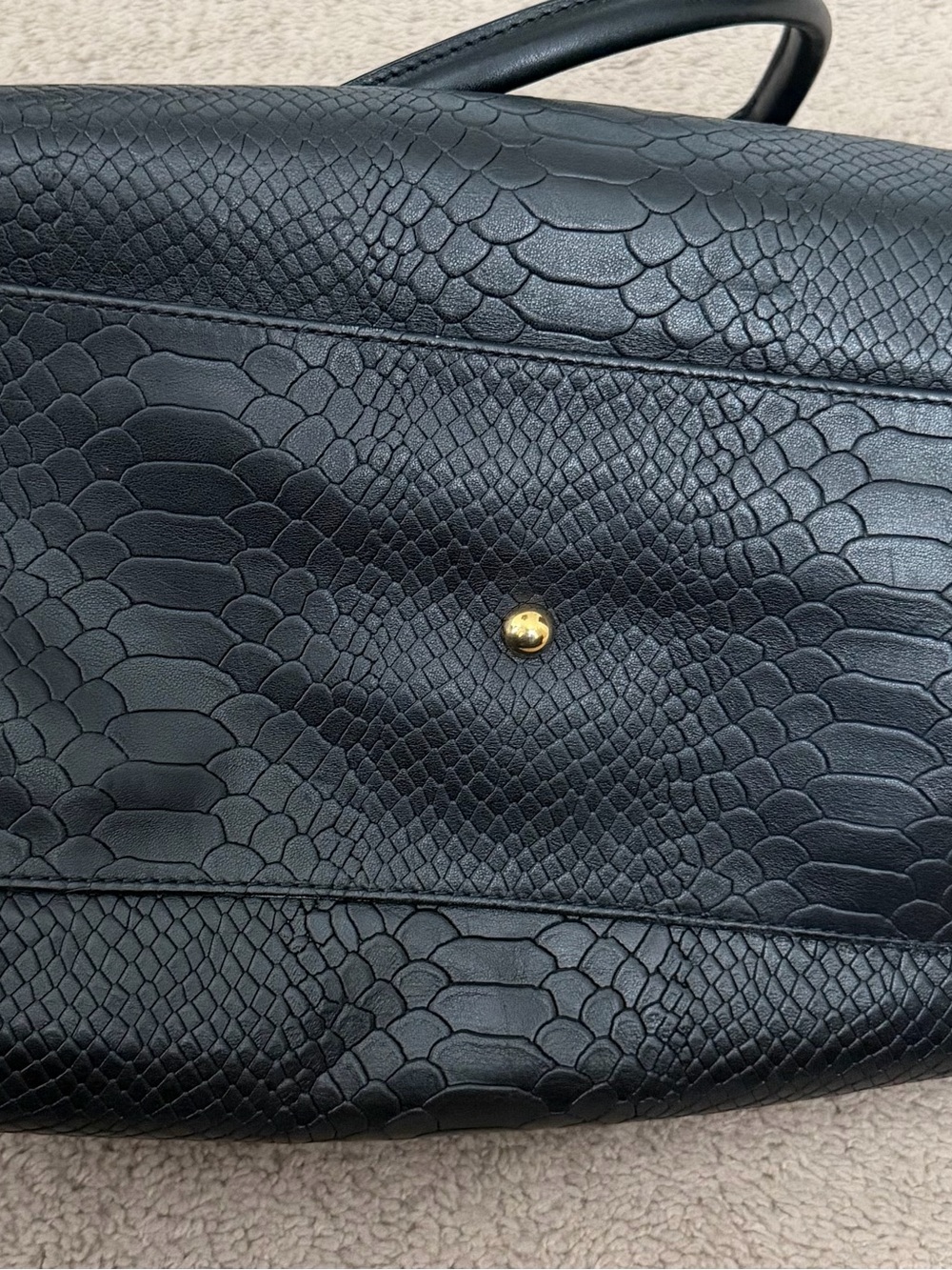 Longchamp Gatsby Python-Embossed Leather Handbag - Picture 8 of 9